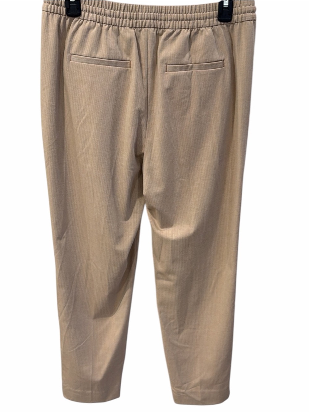 Banana Republic Hayden Tie Waist Pants Herringbone Tan Size 6 Pull-On Ankle - Picture 3 of 6